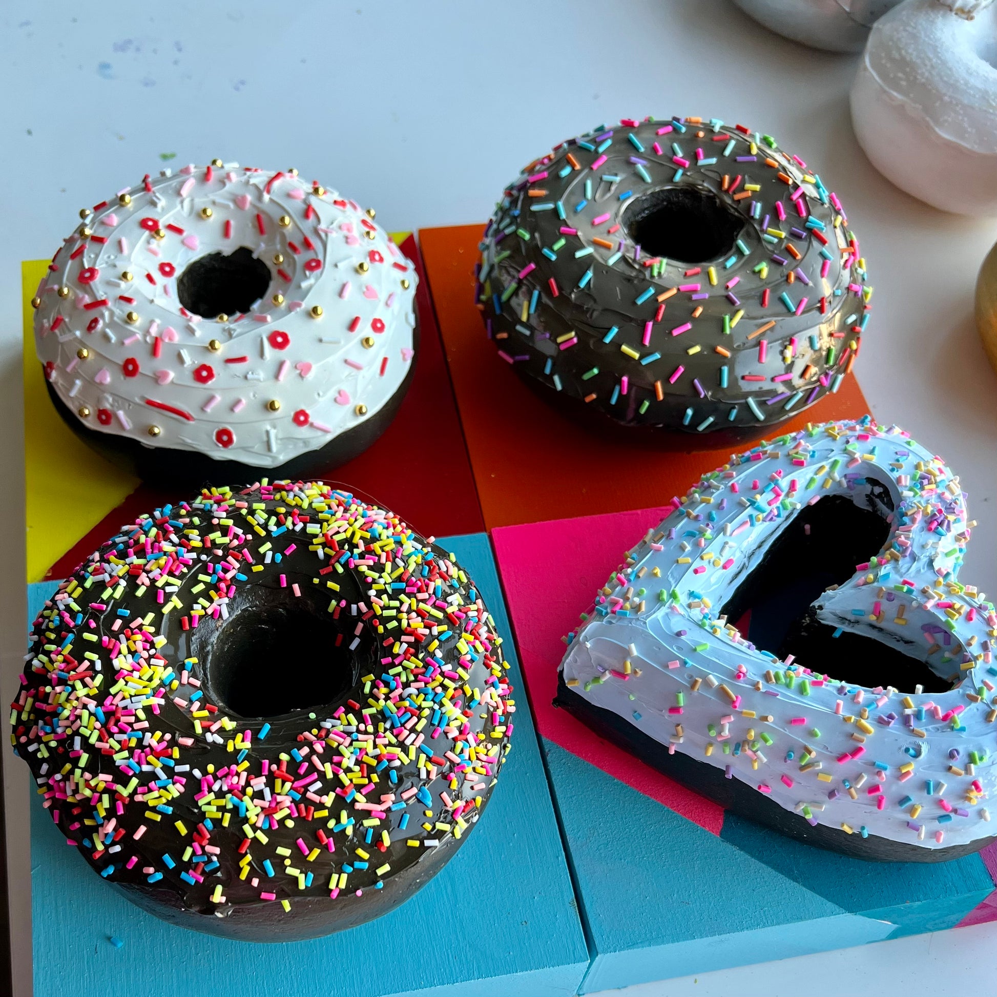 Dark Slate Gray Sprinkle Donuts